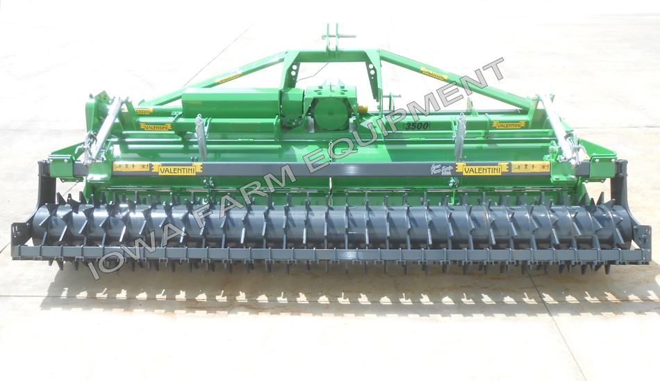 Valentini PTO Powered Rotary Tiller with Packer Roller